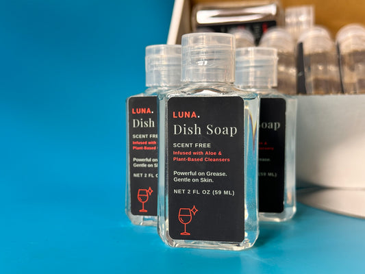 Unscented Dish Soap – 2oz Travel Bottles (15 Pack) | Airbnb Host Supplies, Hotel Toiletries, Mini Guest Soap, Fragrance-Free